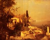 弗朗兹 理查德 翁特贝格尔 : Les Pecheurs Sur La Terrasse